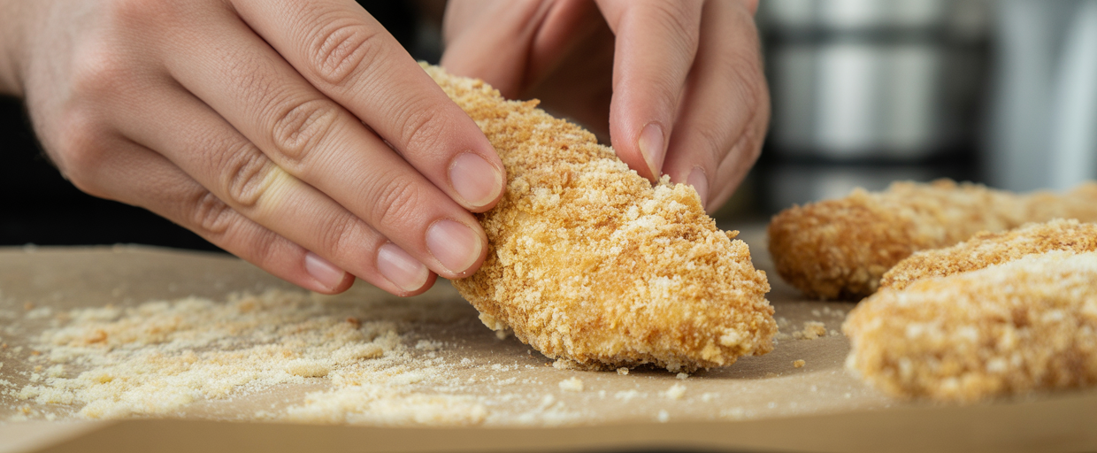 breading chicken