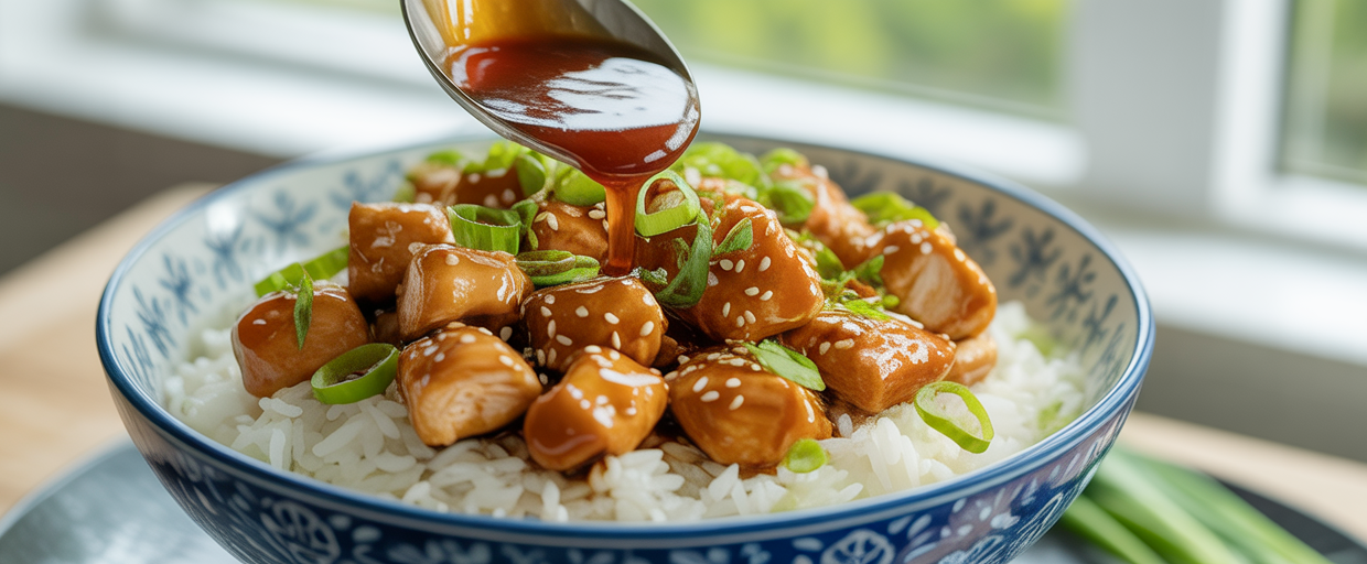 honey sriracha chicken bowl