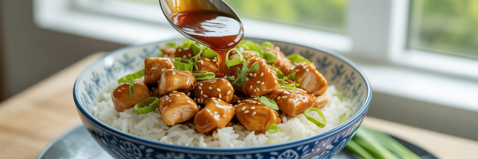 honey sriracha chicken bowl