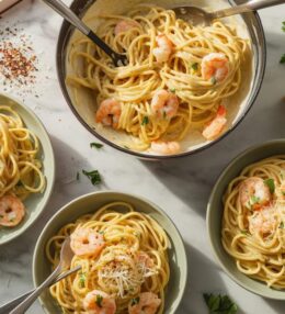 Creamy Garlic Shrimp Pasta