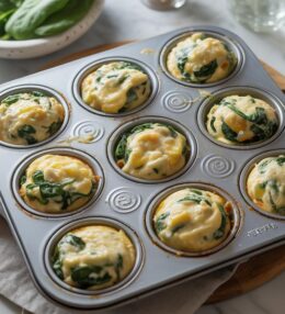 Egg White and Spinach Breakfast Muffins