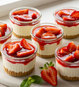 No-Bake Strawberry Cheesecake Cups
