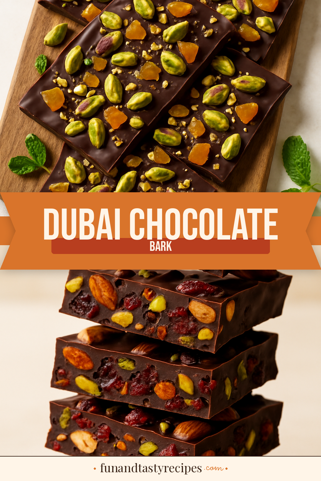 Dubai Chocolate Bark — pin this recipe