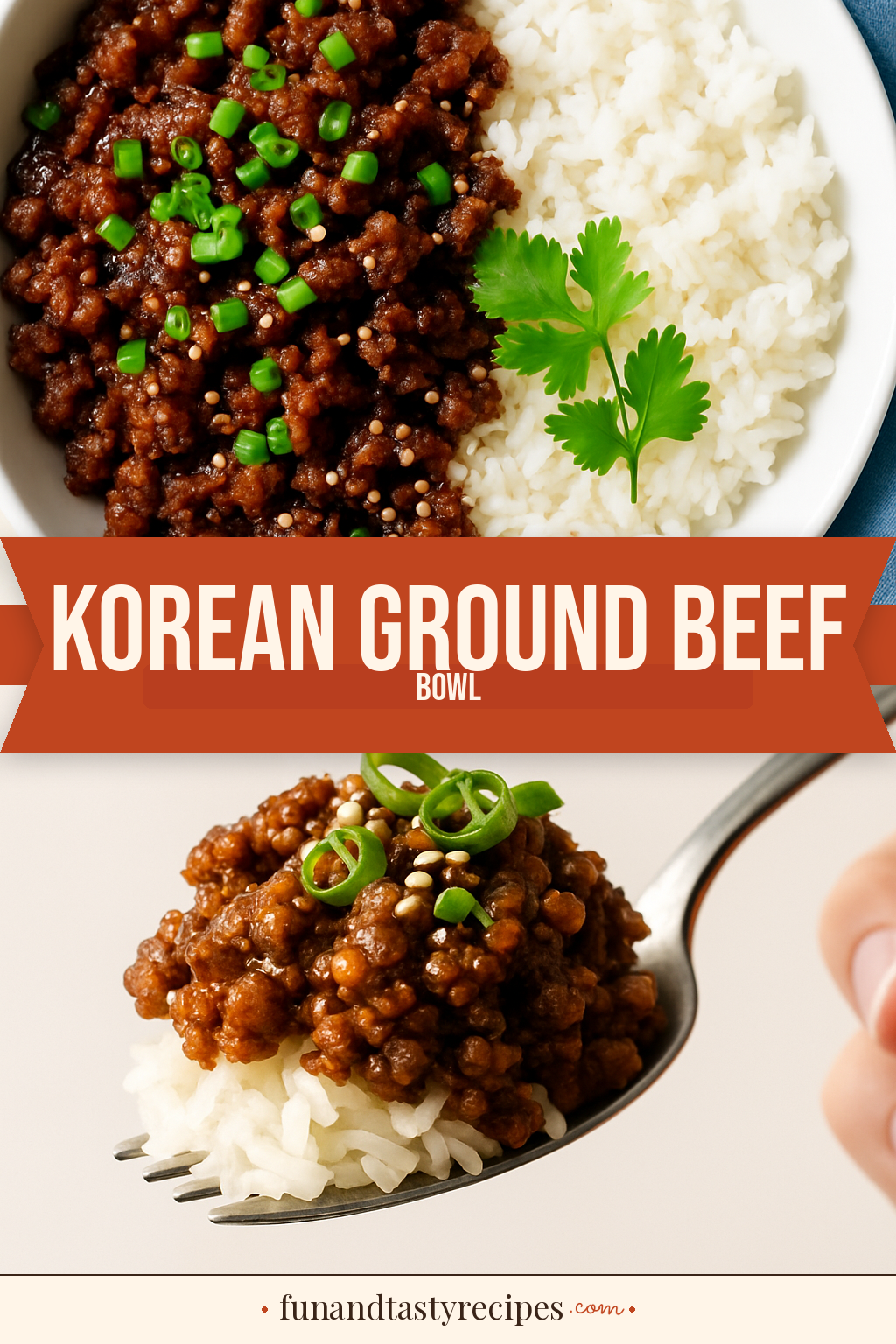 Korean Ground Beef Bowl — pin this recipe