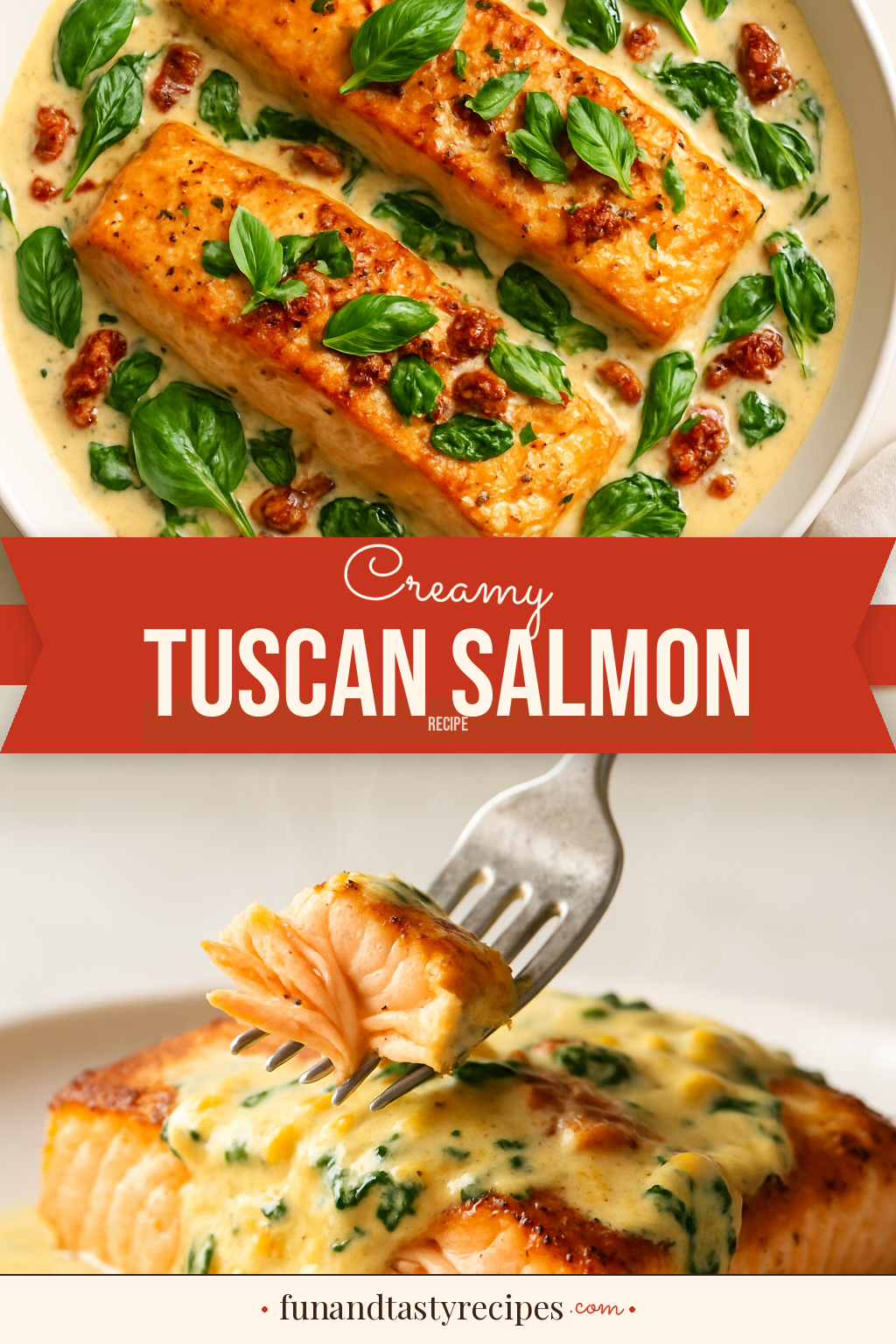 Creamy Tuscan Salmon — pin this recipe