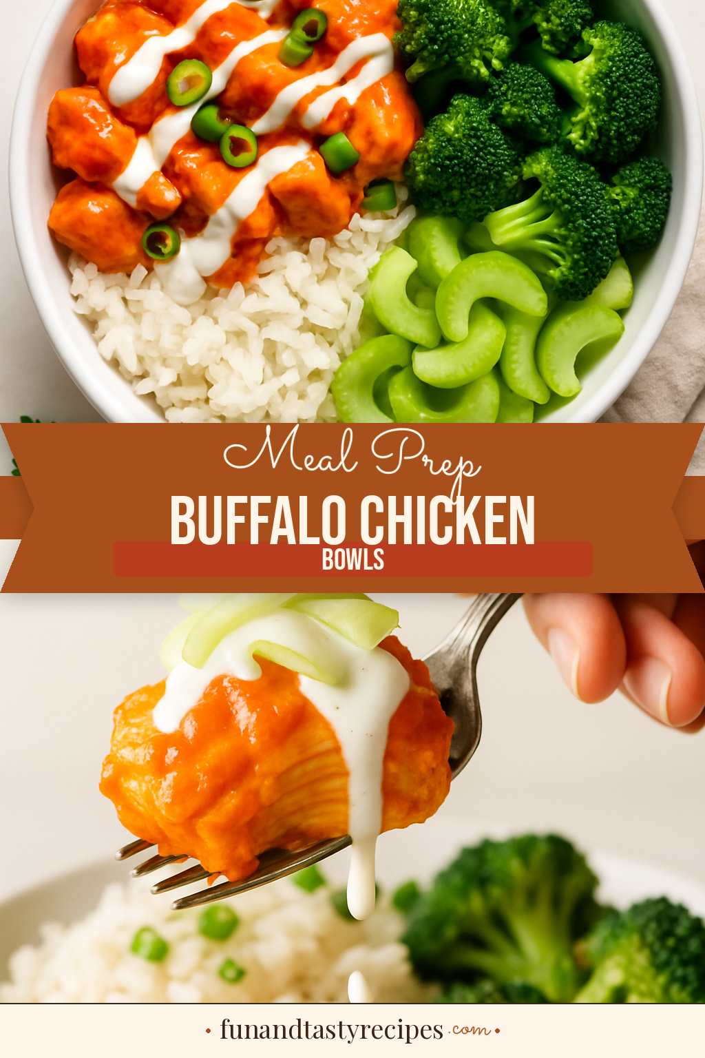 Buffalo Chicken Meal Prep Bowls — pin this recipe