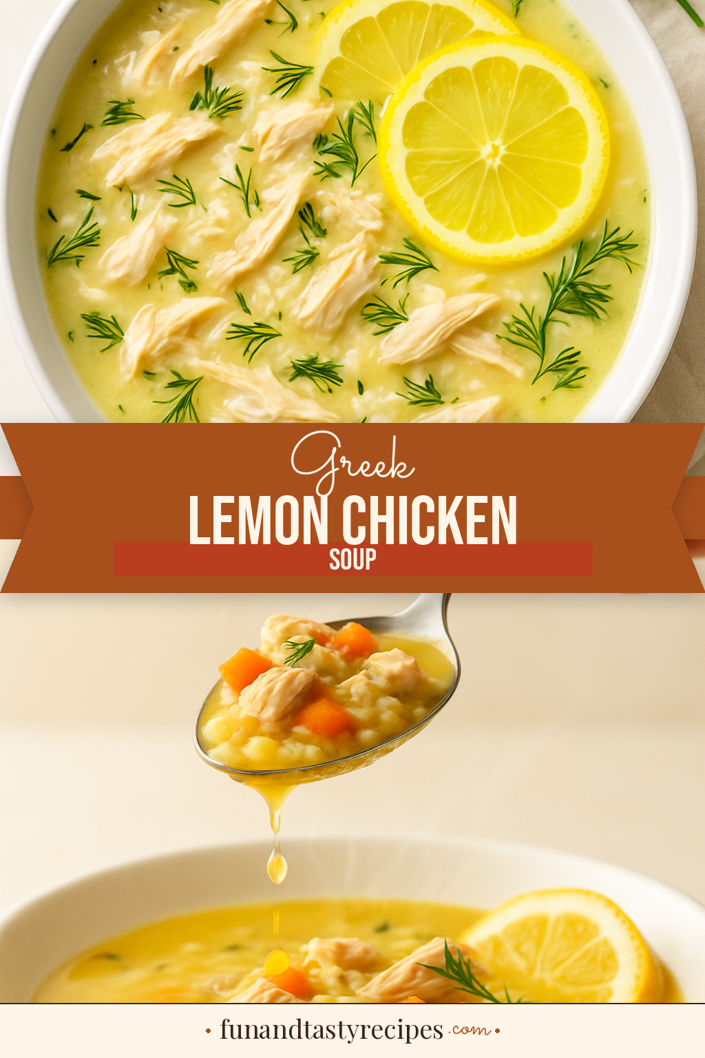 Greek Lemon Chicken Soup (Avgolemono) — pin this recipe