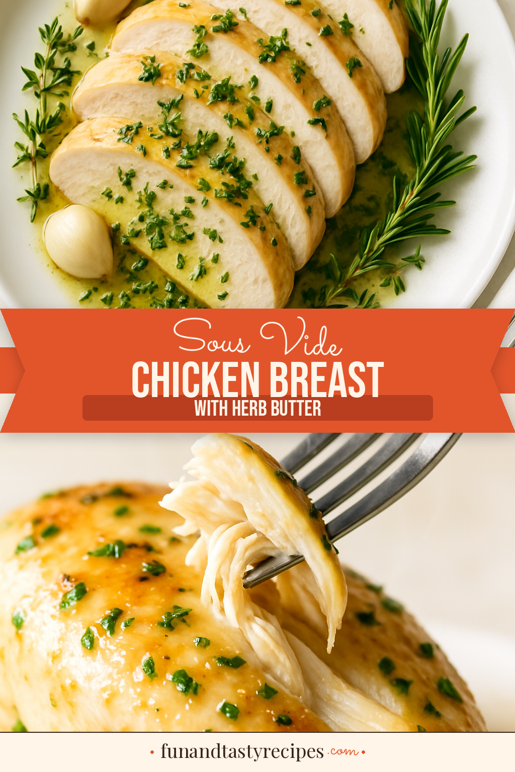 Sous Vide Chicken Breast with Herb Butter — pin this recipe