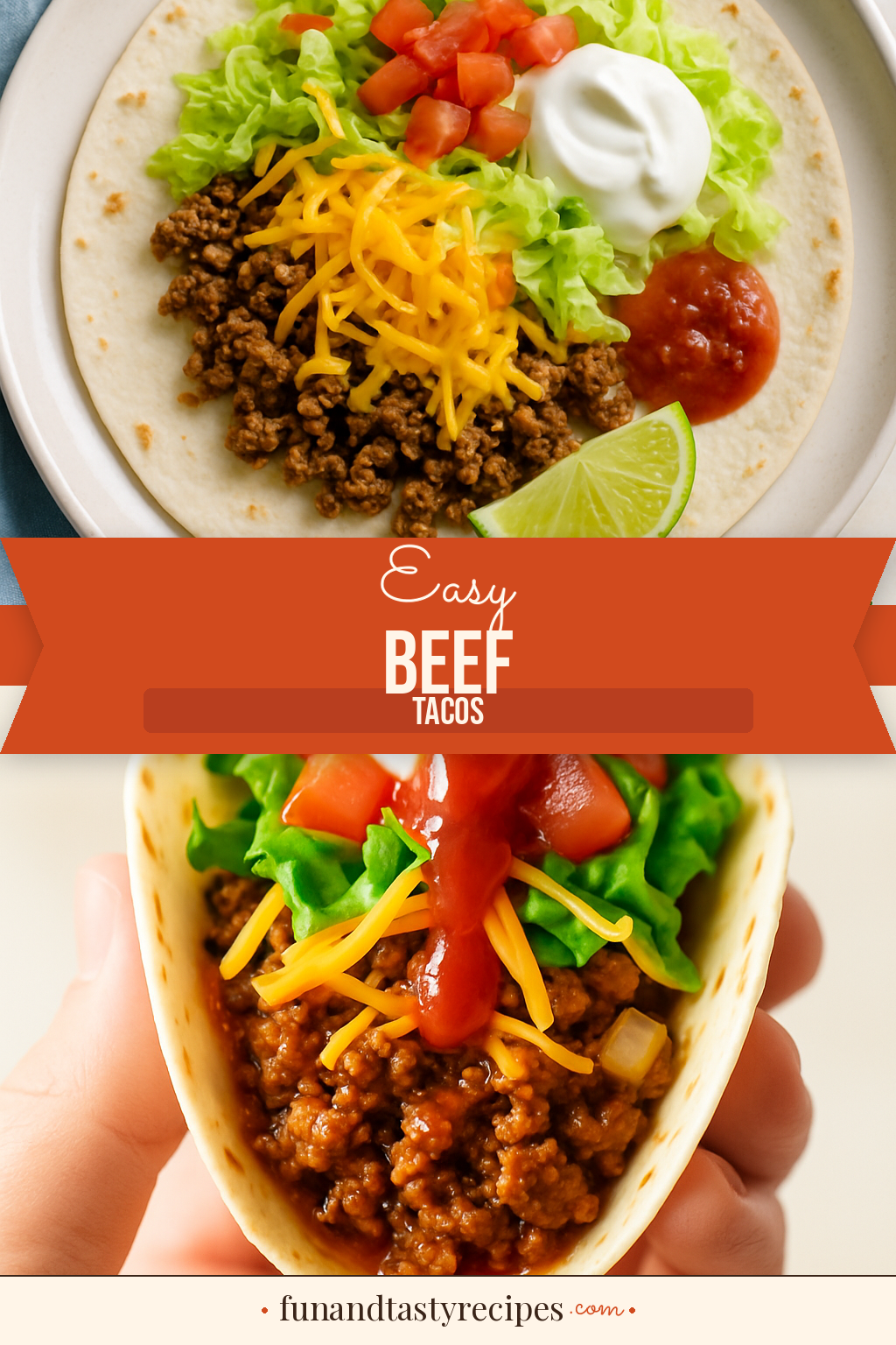 Easy Beef Tacos — pin this recipe