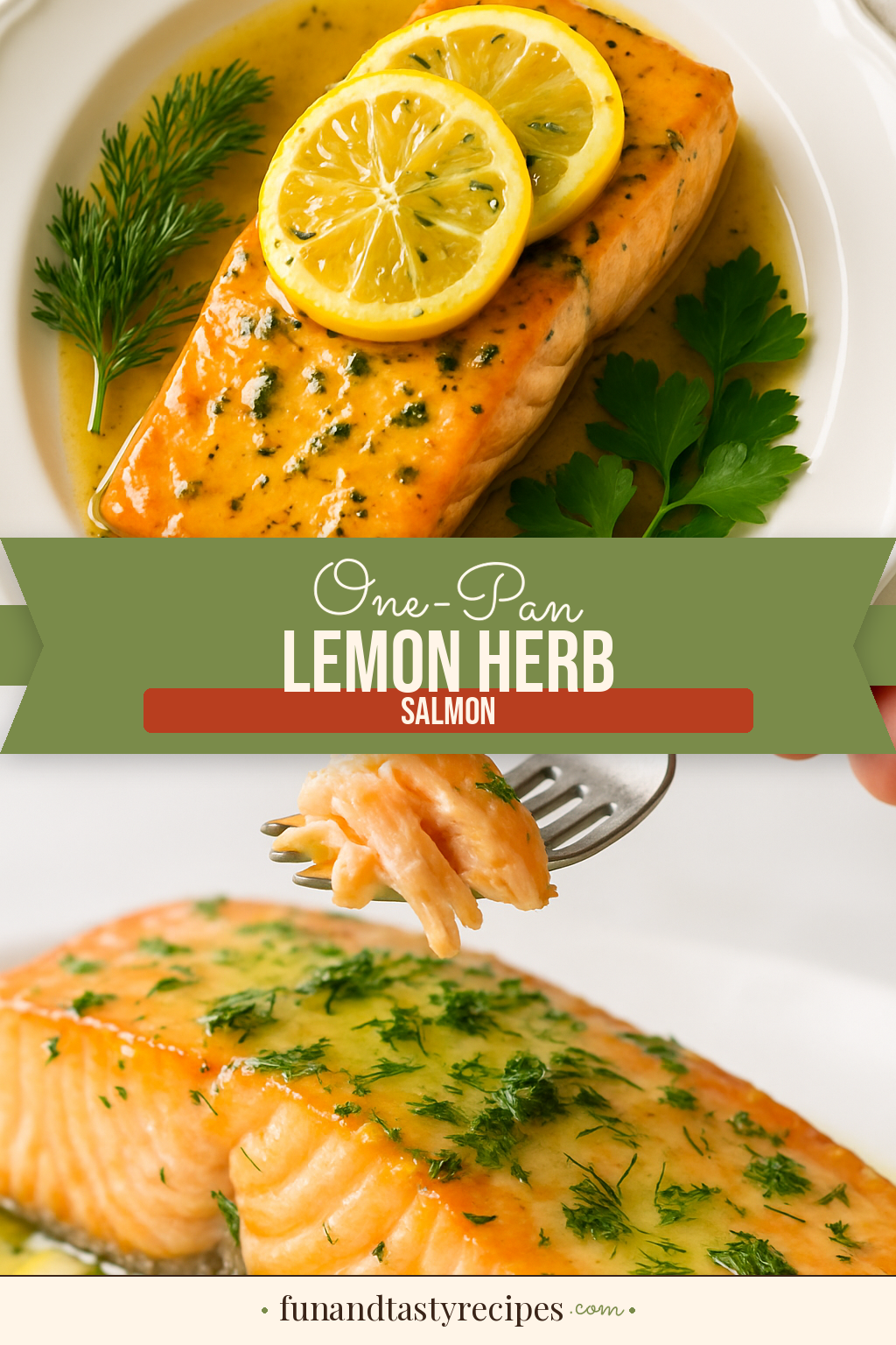 One-Pan Lemon Herb Salmon — pin this recipe